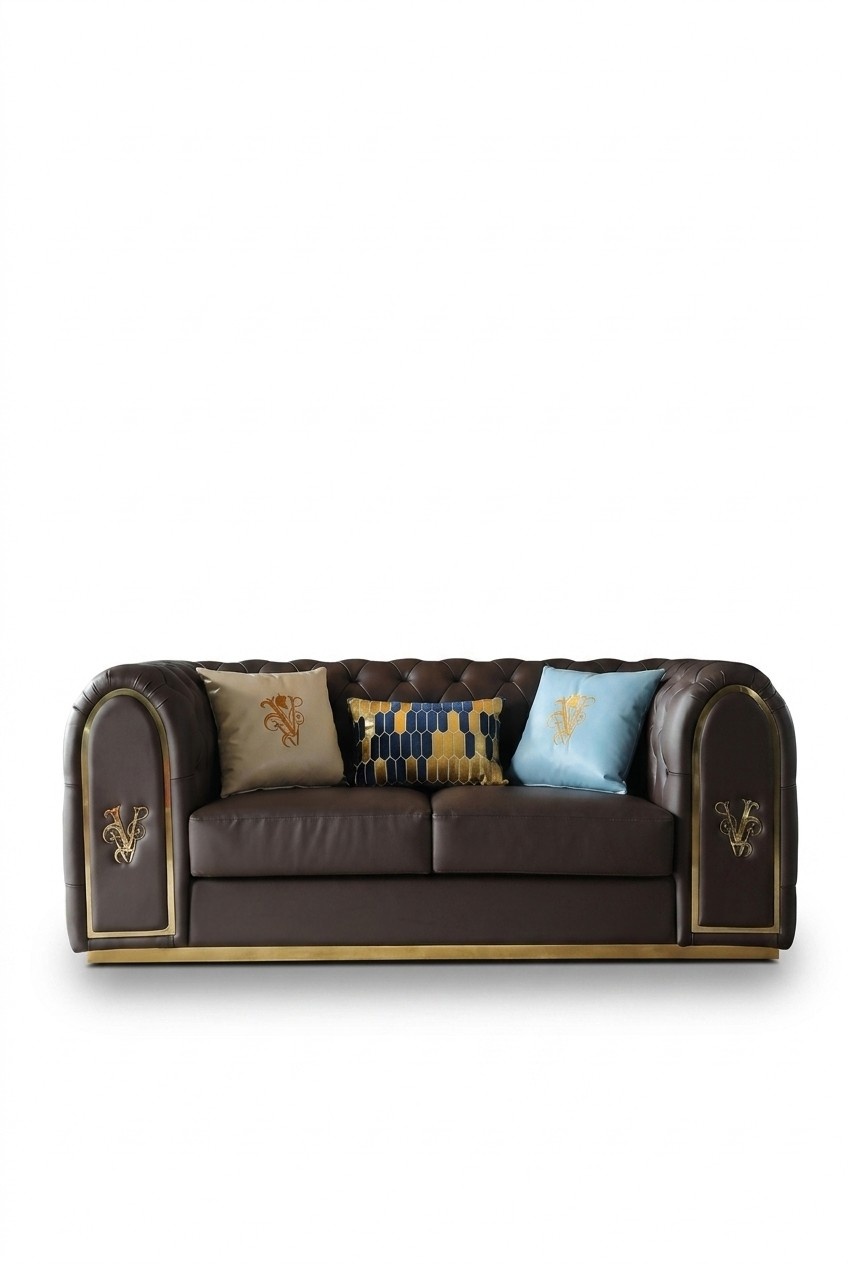 Dreisitzer Design Sofa 3 Sitzer Relax Sofas Polster Couch Sitz Chesterfield Neu !