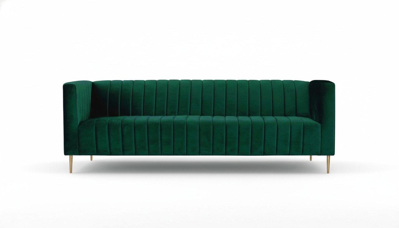 Dreisitzer Grün Sofa Stoff Wohnzimmer Design Couchen Polster Sofas xxl big neu