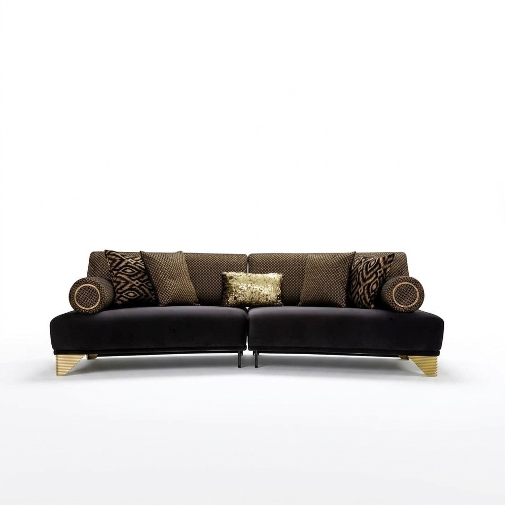 Dreisitzer Sofa 3 Sitzer Luxus Sofas Wohnzimmer Couch Stoff Couchen 260cm Möbel