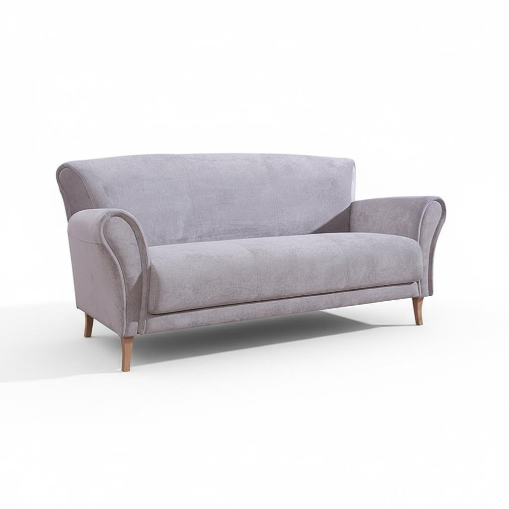 Dreisitzer Stoff Couch Sofa Lila Textil Couchen Sofas Polster Garnitur Luxus Neu