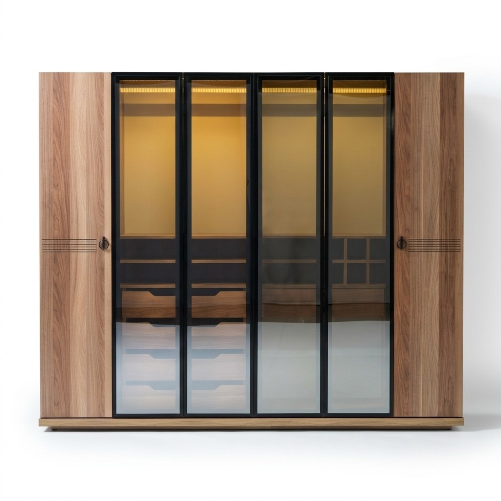 Durchsichtiger Kleiderschrank Möbel Design Einrichtung Schlafzimmer