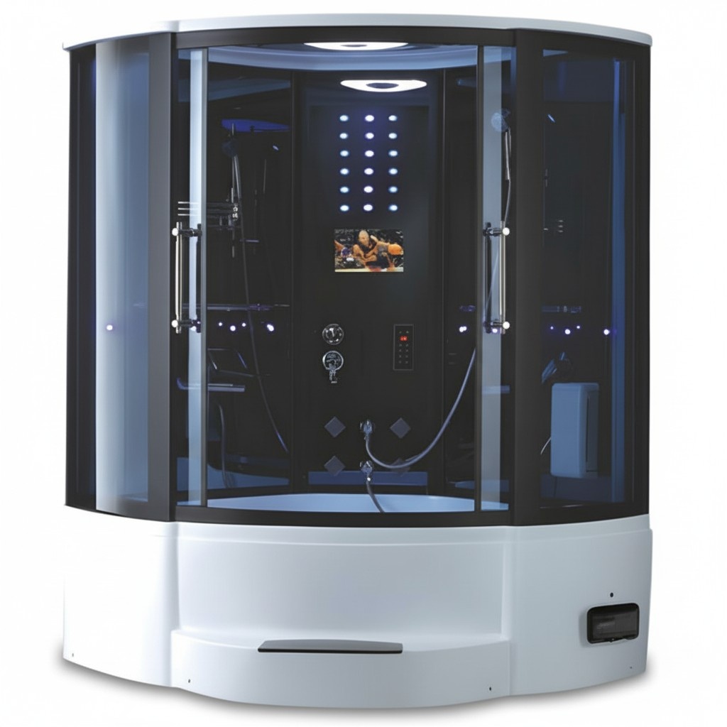 Duschkabine Dampfdusche Duschraum Massageduschkabine Wellnessdusche 150x150 cm