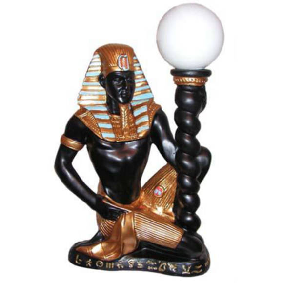 Skulptur Ägypterin Pharao Stand Steh Leuchte Sklavin Lebensgroß Figur 55 cm