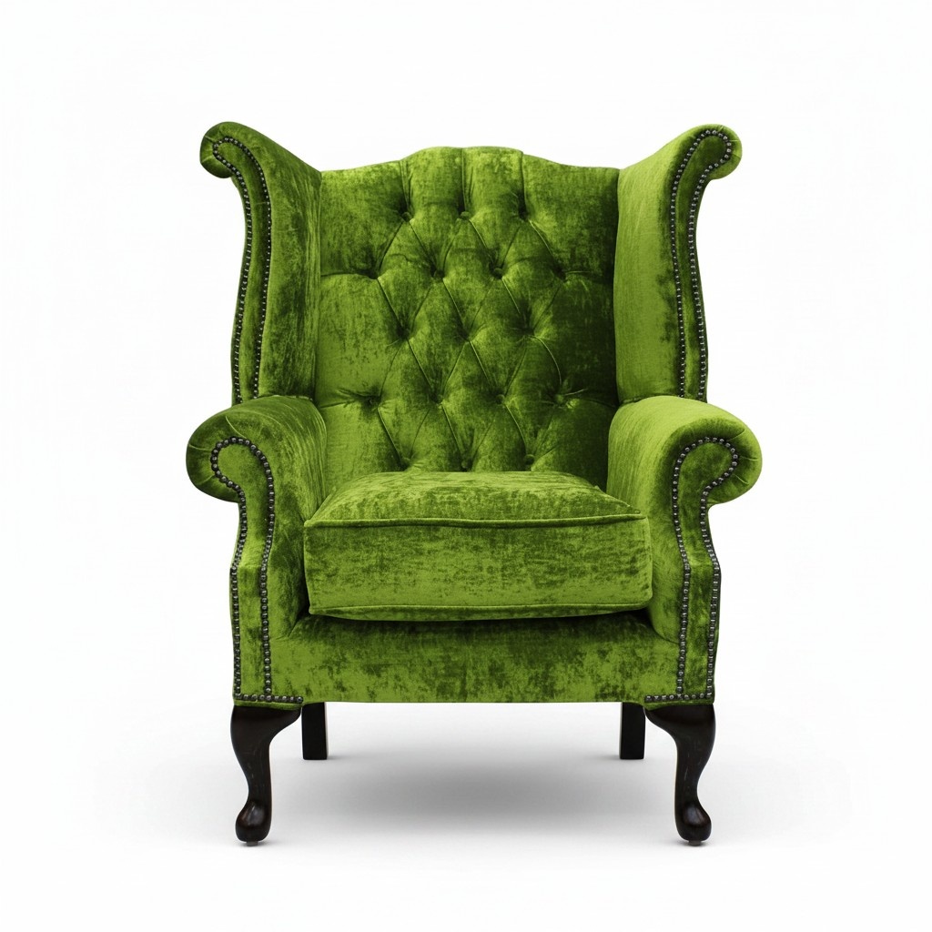 Echter Chesterfield Ohrensessel Sessel Couch Sofa Polster Sitz Lounge Relax Neu