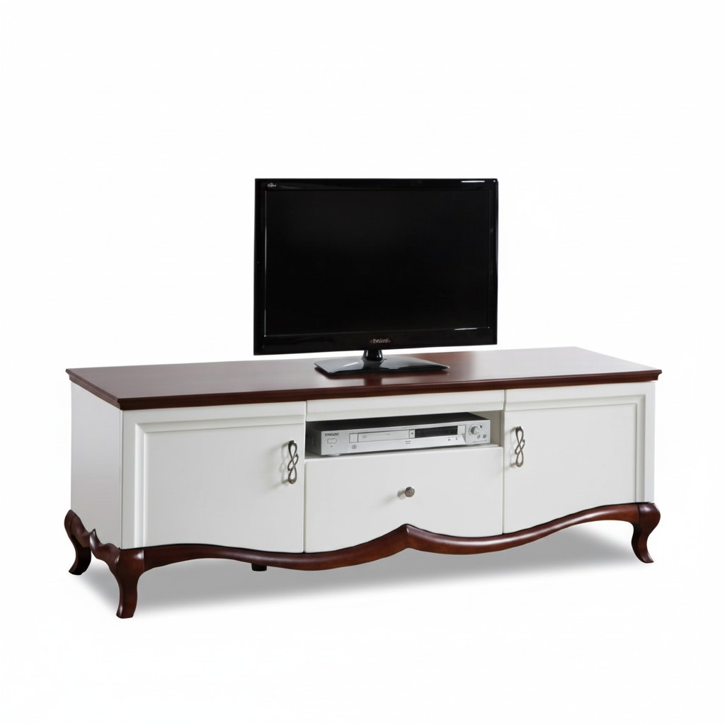 Echtholz Massiv Handarbeit Klassischer Unterschank RTV Fernsehschrank MI-RTVD