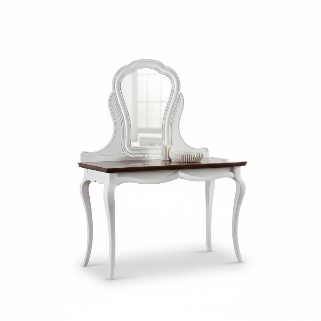 Echtholz Tisch Klassische Konsole Spiegel Kommode Schminktisch Schlafzimmer Neu