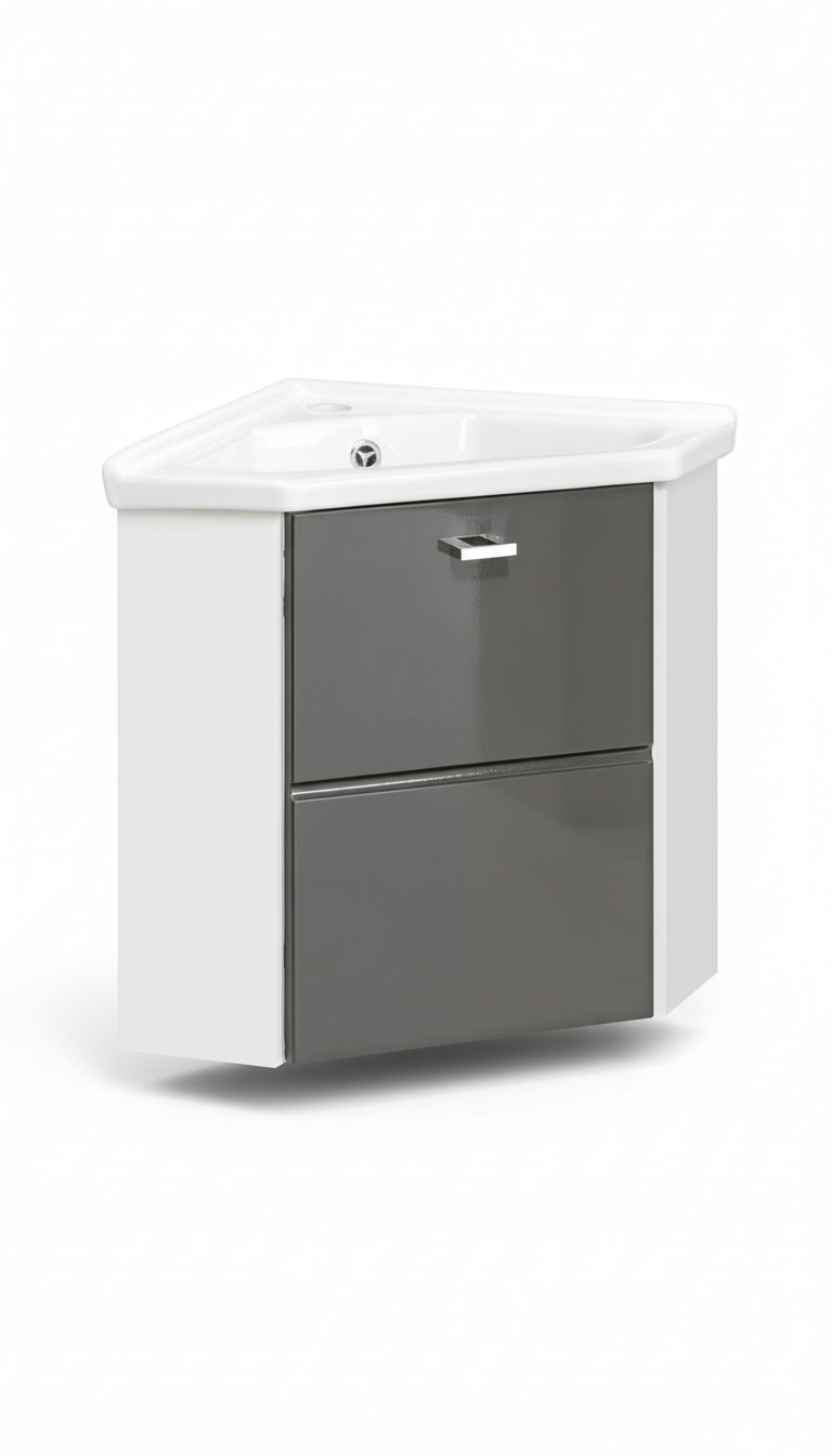 Eck Waschtisch Waschtisch mit Unterschrank 40 cm Ecke Becken Waschbecken Keramik