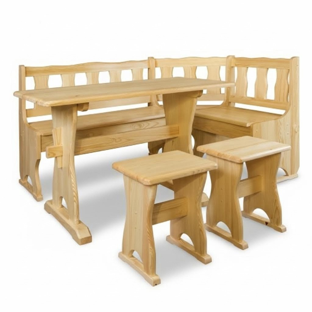 Eckbank Holzbank massive Bänke Küche Essbereich Ecksitz Möbel Echtholz Holz