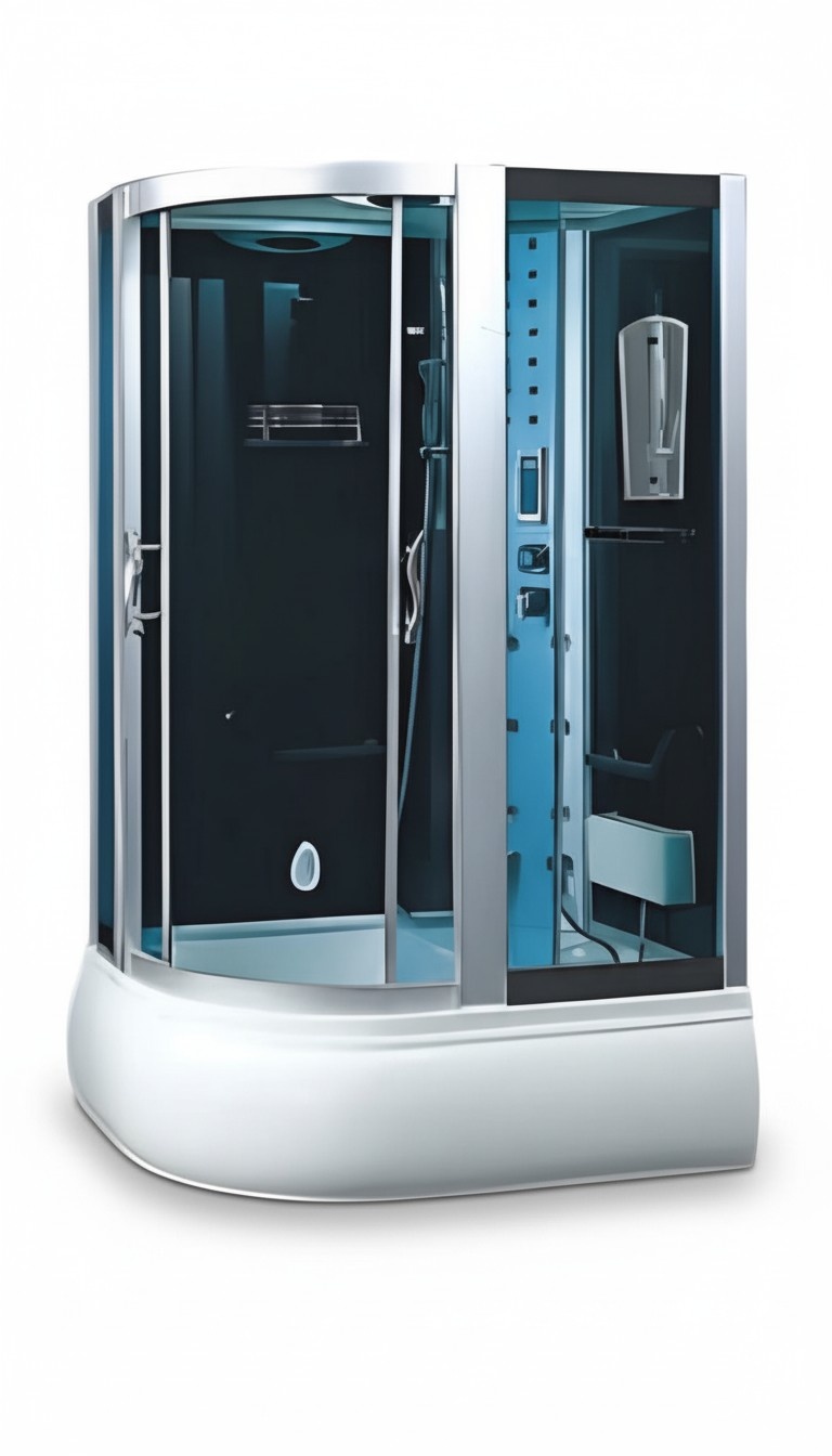 Eckdusche Duschraum Dusche Duschkabine Wellnessdusche Glaskabine 120x85 cm