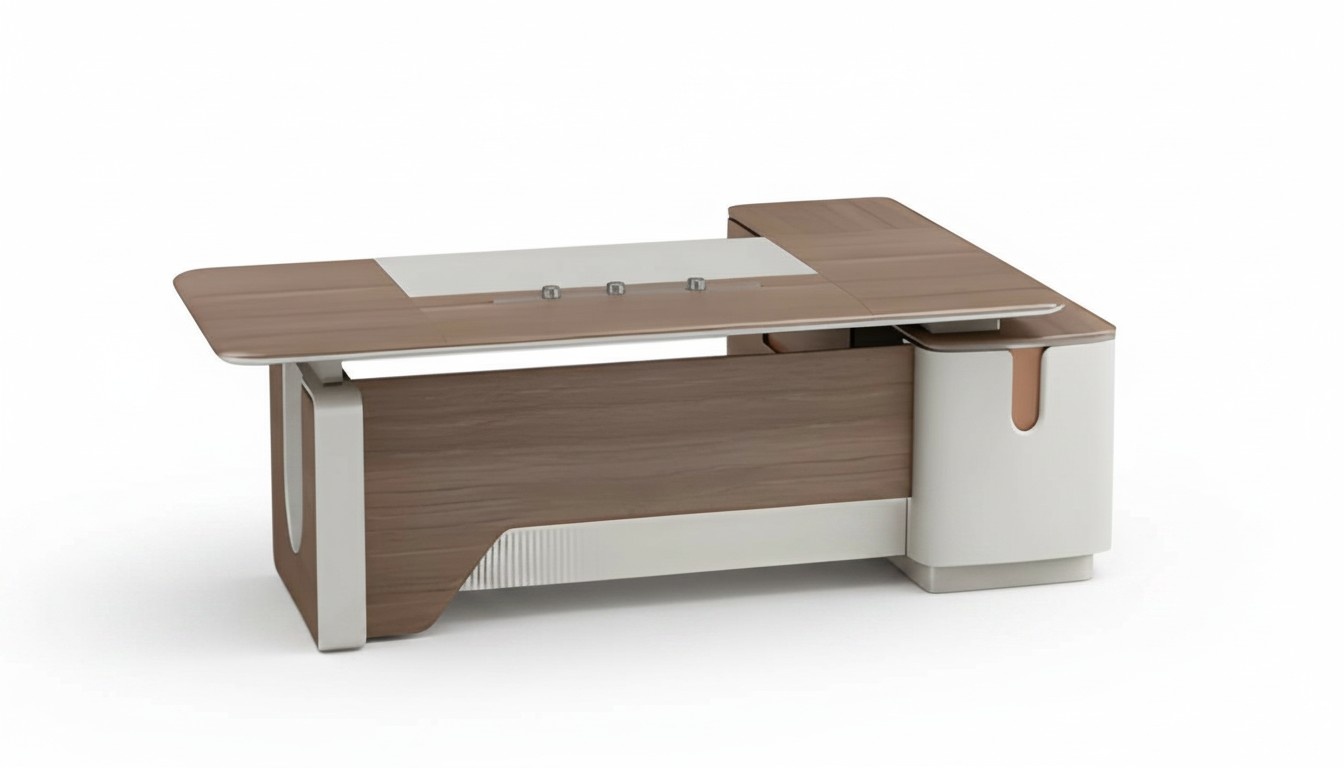 Eckschreibtisch Büro modern Holz Arbeitszimmer futuristisch Office