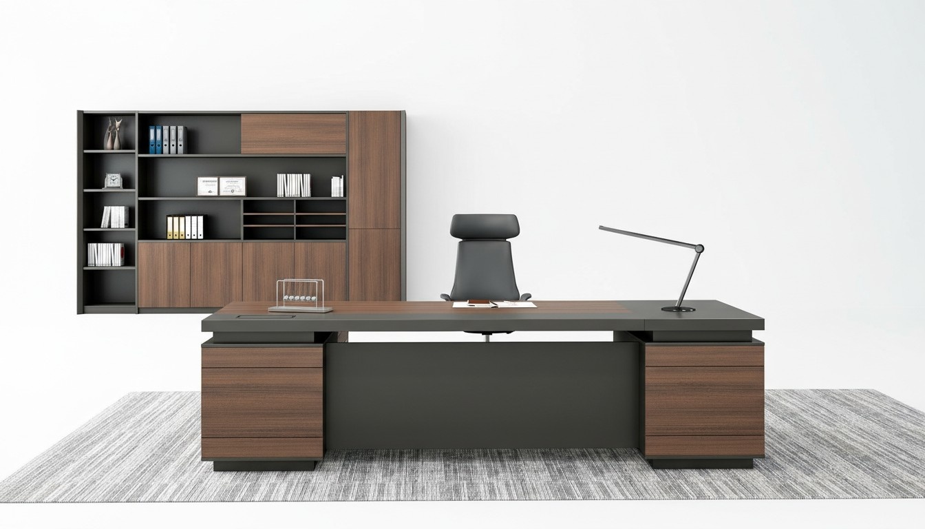 Eckschreibtisch Kabelkanal Home Office Tisch groß Chef Tische Schreibtisch Möbel
