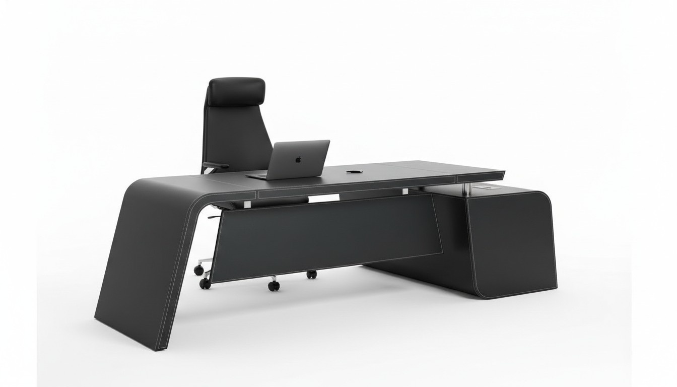 Eckschreibtisch Sessel Büro Einrichtung Chef Zimmer Möbel 2tlg Set Tische Tisch