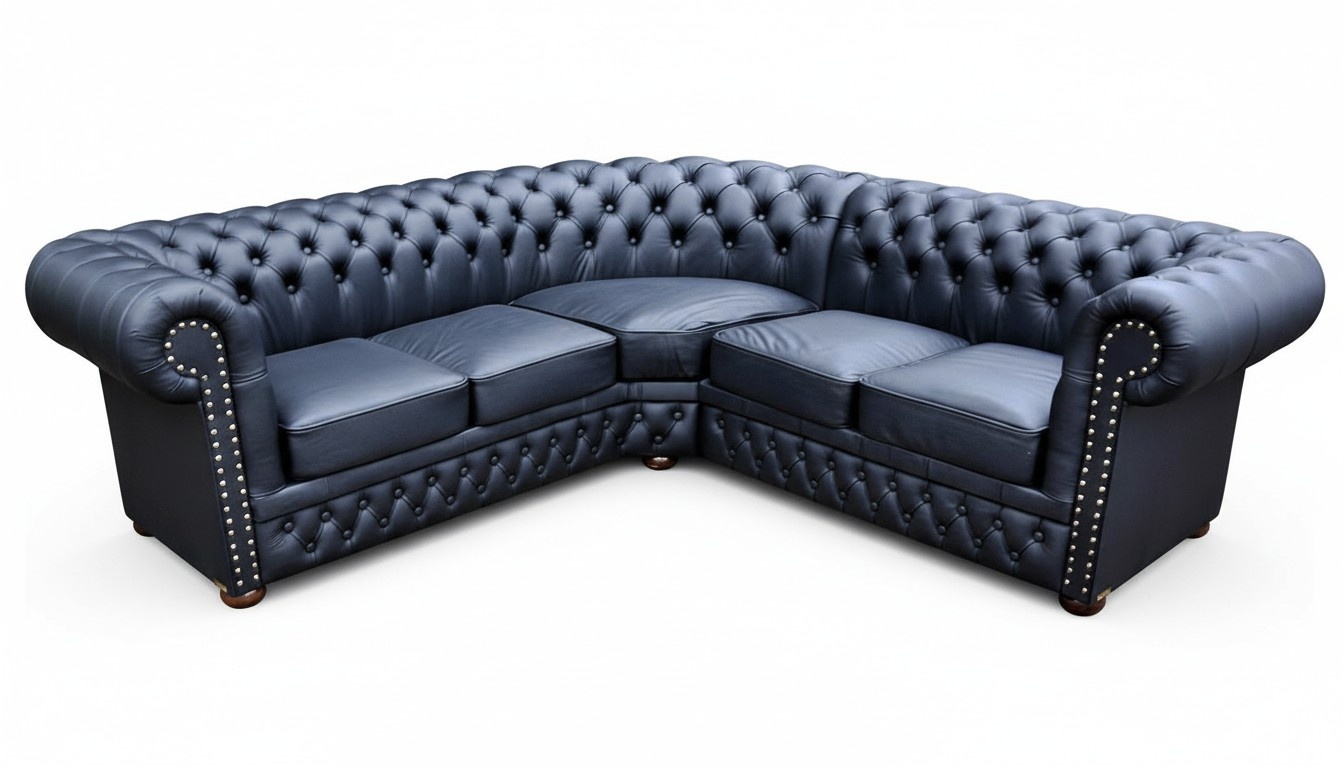 Ecksofa Chesterfield Wohnlandschaft Eckcouch Eck Leder Garnitur Sofa Couch new_P