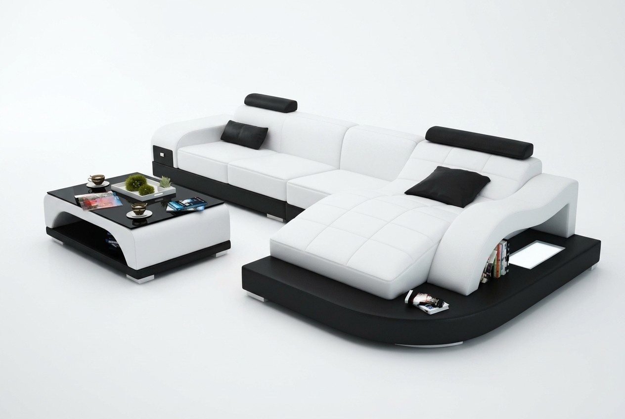 Ecksofa Couch Polster Eckgarnitur Wohnlandschaft Eckcouch Design Sofa PHM3375