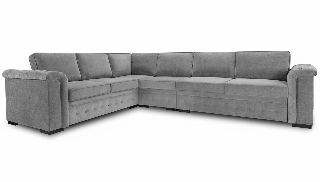Ecksofa Eckcouch Polster Samt Couch Wohnzimmer Einrichtung Sofa Stoff