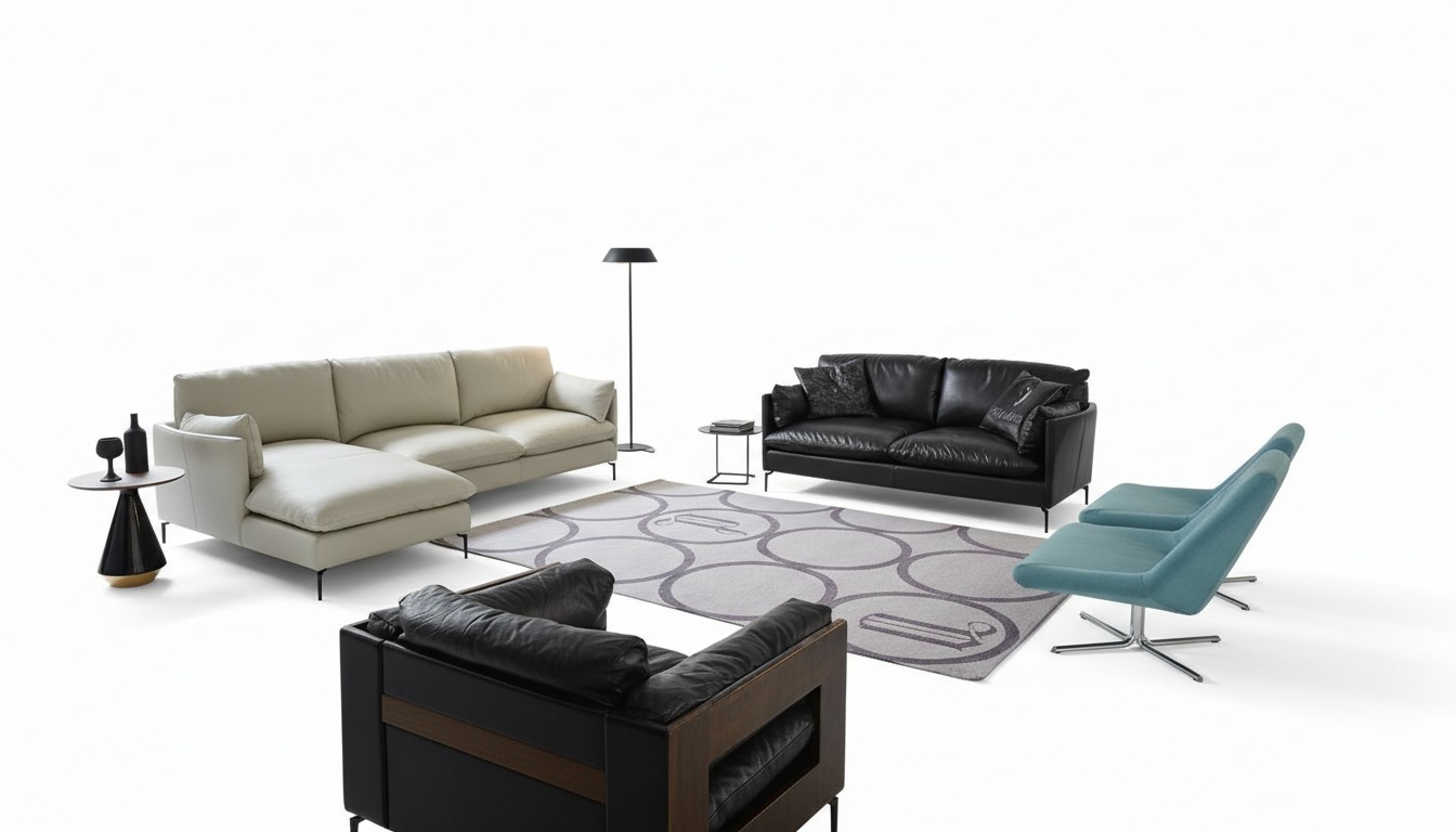 Ecksofa L Form Sofa 2 Sitzer Leder Luxus Design Wohnzimmer Couch Möbel Prianera