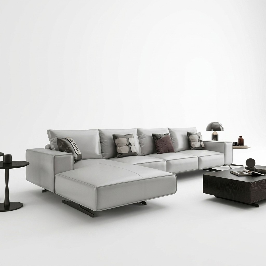 Ecksofa Polster Garnitur Wohnlandschaft L Form Designer Sofa Couch Sofas Leder