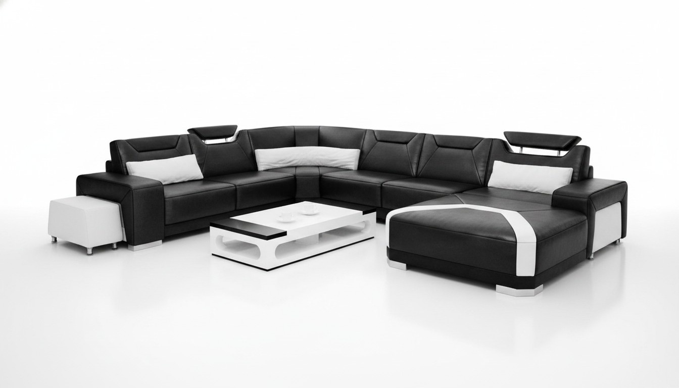 Ecksofa Polster Wohnlandschaft Couch Sofa Wohnlandschaft UForm Sitz Ecke PH739C