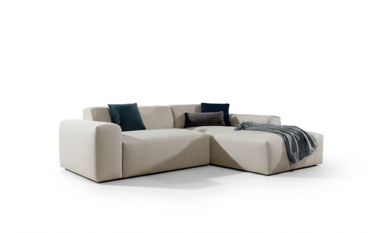 Ecksofa Sofa Couch Polster Wohnlandschaft Textil Eck Sofas Garnitur L Form Neu