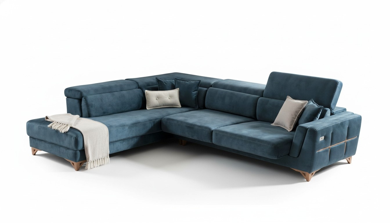 Ecksofa Sofa L-Form Ledersofa Couch Wohnlandschaft Garnitur Moderne Sofas