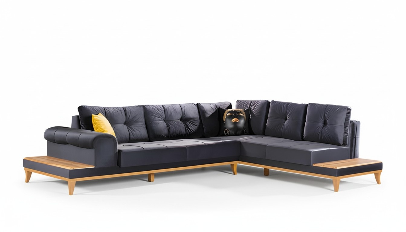 Ecksofa Sofa Polstergarnitur Couch Wohnlandschaft L-form Design Neu