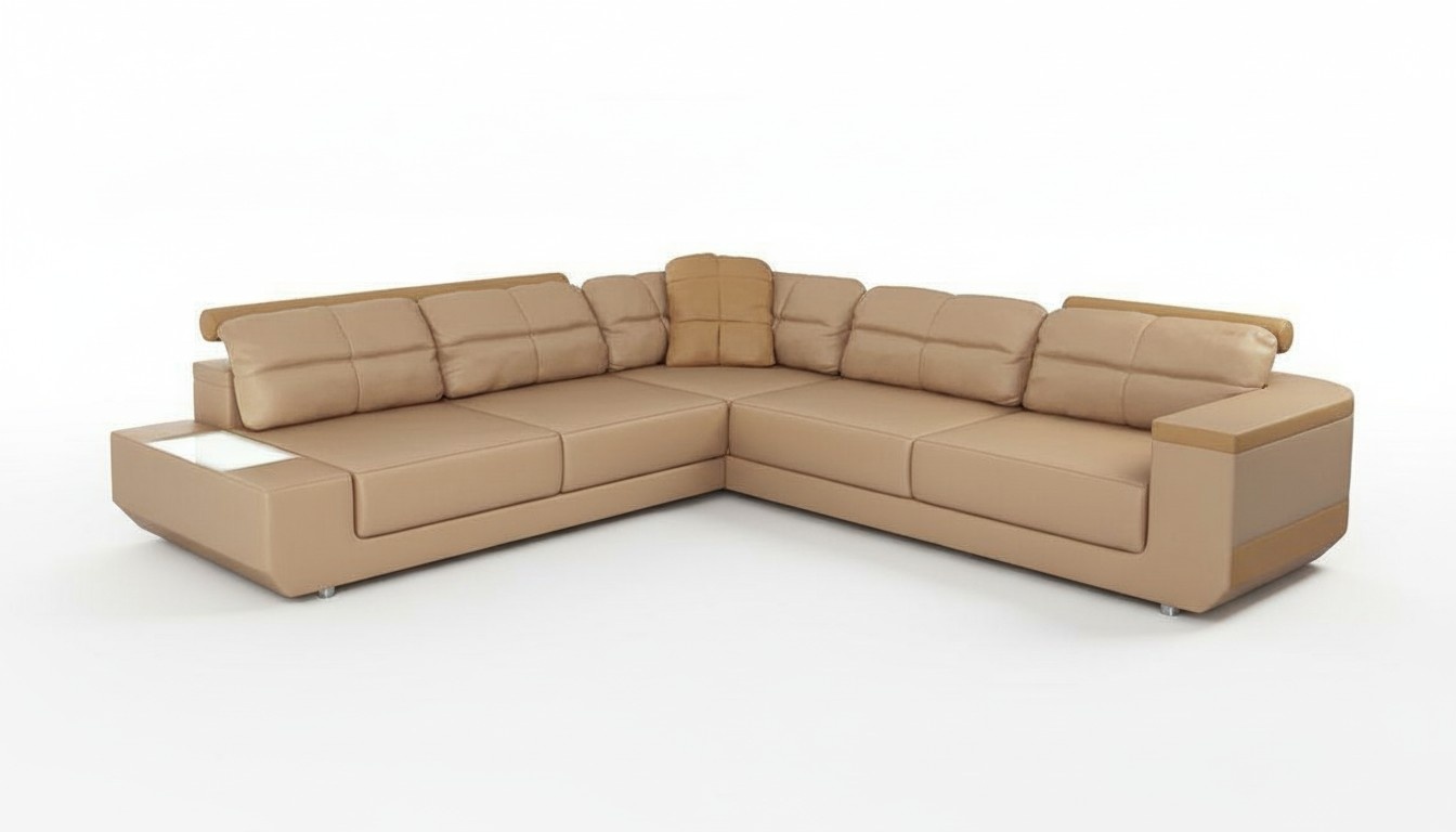 Ecksofa Sofas Luxus Leder L Form Stoff Modern Ecken Couch Sofa Wohnlandschaft