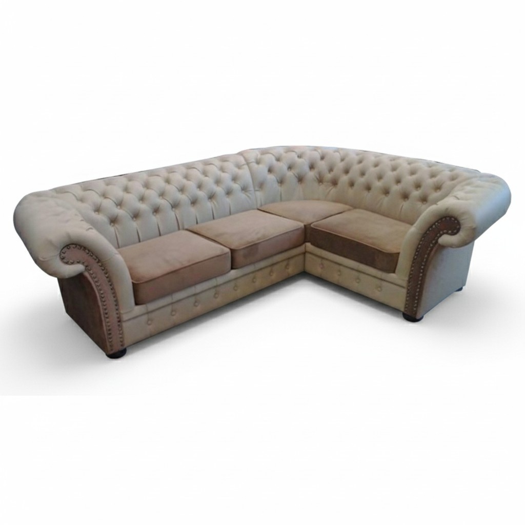 Ecksofa Textilsofa Couch Polster Eckgarnitur Eckcouch Chesterfield Stoff Leder