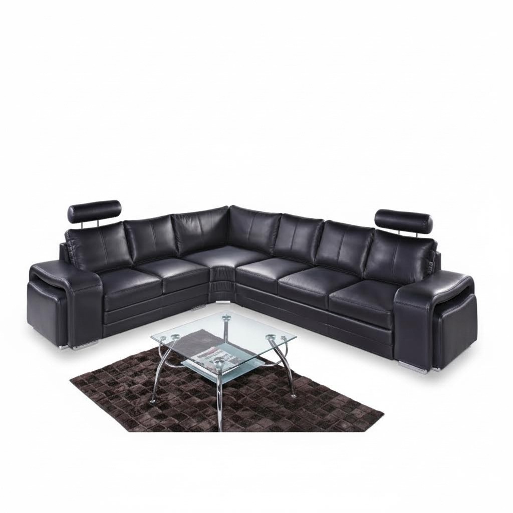 Ecksofa Wohnlandschaft Polster Eck Sofa Couch Sitz Garnitur Modern Leder