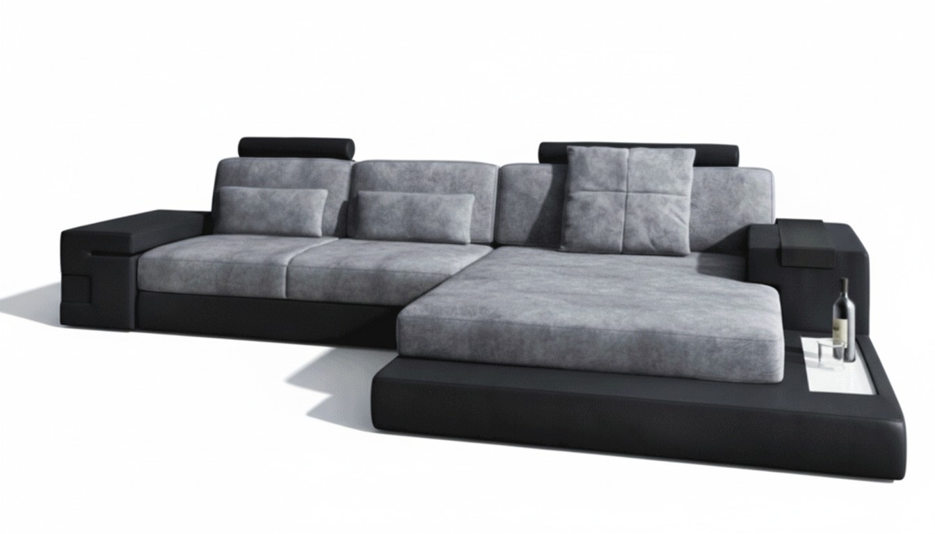 Ecksofa Wohnzimmer L-Form Polster Sofa Leder Design NEU Modern Style