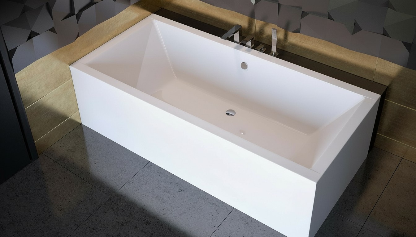 Eckwanne Badezimmer Rechteckige Eck Badewannen Wannen Weiß