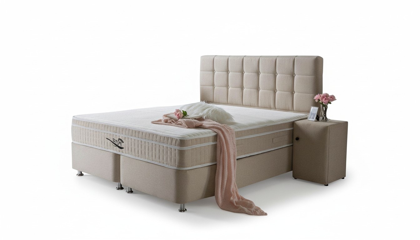 Edel Boxspring Bett 3tlg Set Nachttisch Betten Möbel Luxus Schlafzimmer