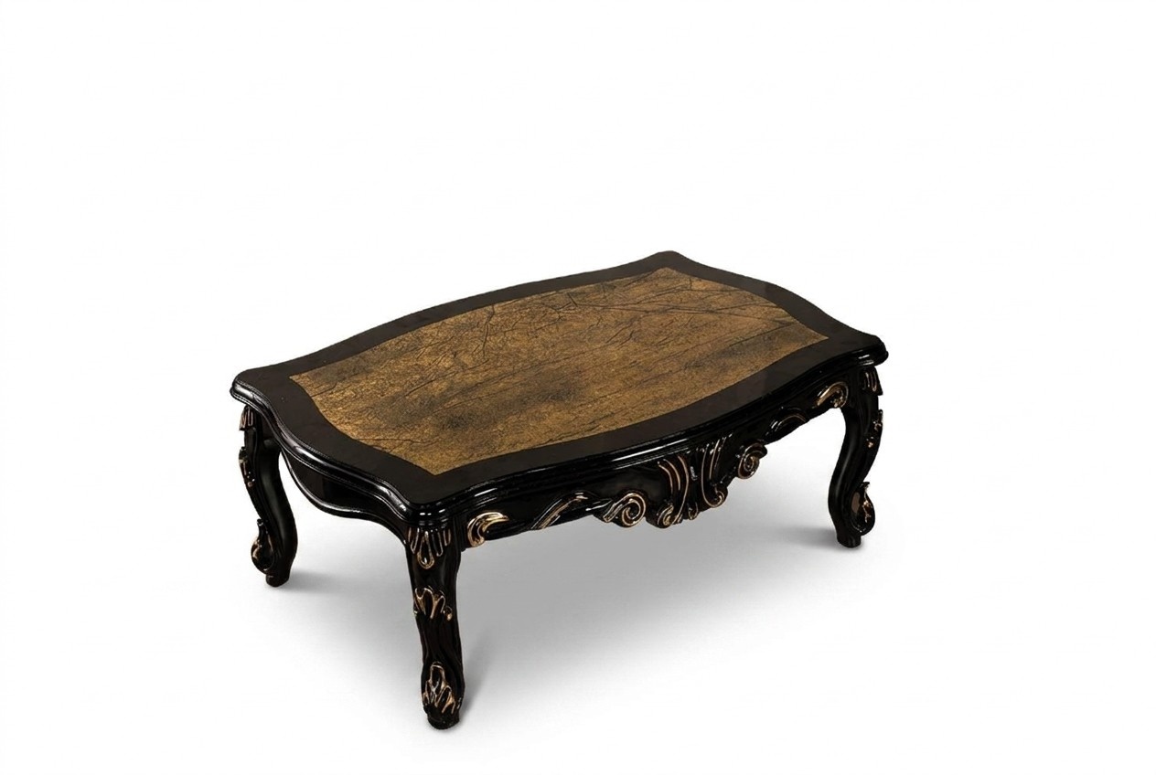 Edler Couchtisch aus Holz Klassische Couchtische Möbel 120x80 Tische