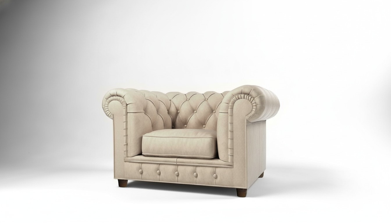 Edler Design Chesterfield Polster Sessel Fernseh Sitz Club Lounge Textil Leder