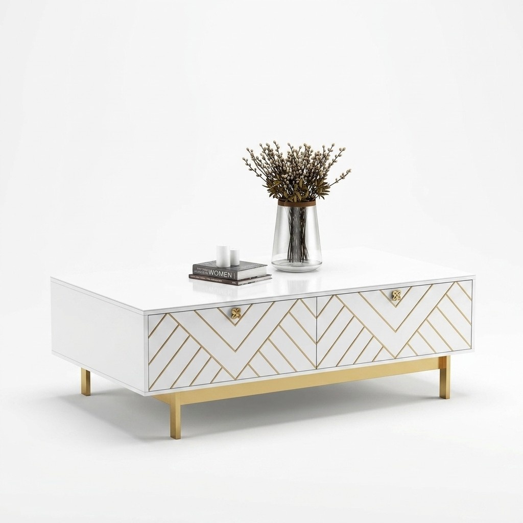 Edler Hochglanz Couchtisch Tisch Edelstahl Sofa Beistelltisch USA Luxus Klasse
