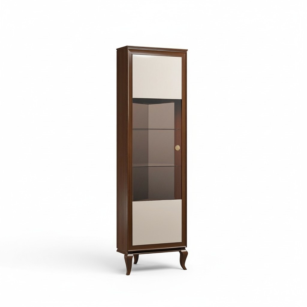 Edler Luxus Schrank Vitrine Glas Klassische Schränke Vitrinen Wohnzimmer Möbel