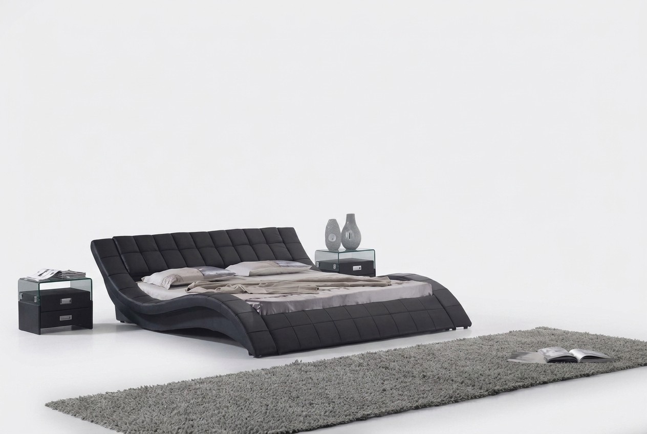 Ehebett Polsterbett Doppelbett Designer Bett Schlafzimmer Lederbett Neu Betten