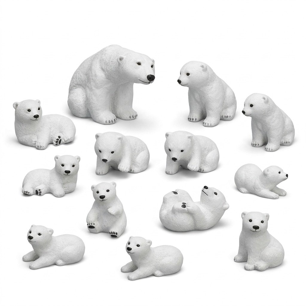 Eisbär Figur 18cm Statue Bär Garten Dekoration Figuren Statuen deko Figur