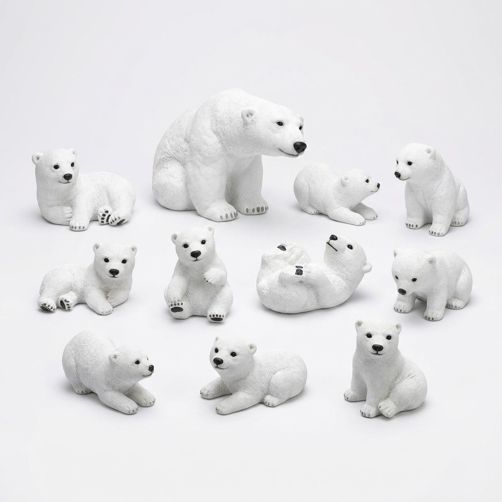 Eisbär Figur 21cm Statue Bär Garten Dekoration Figuren Statuen deko Figur