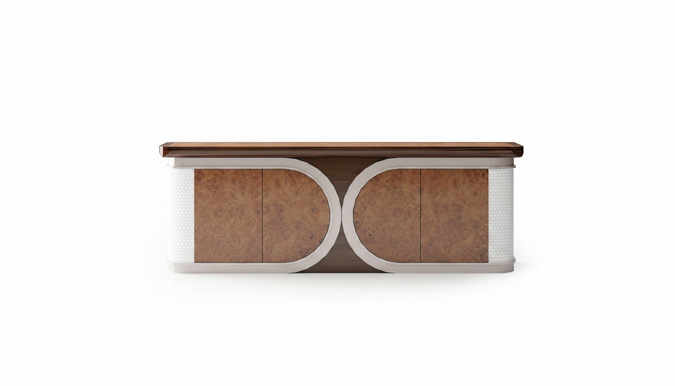 Elegante braune Holz-Konsole im zeitlosen Design