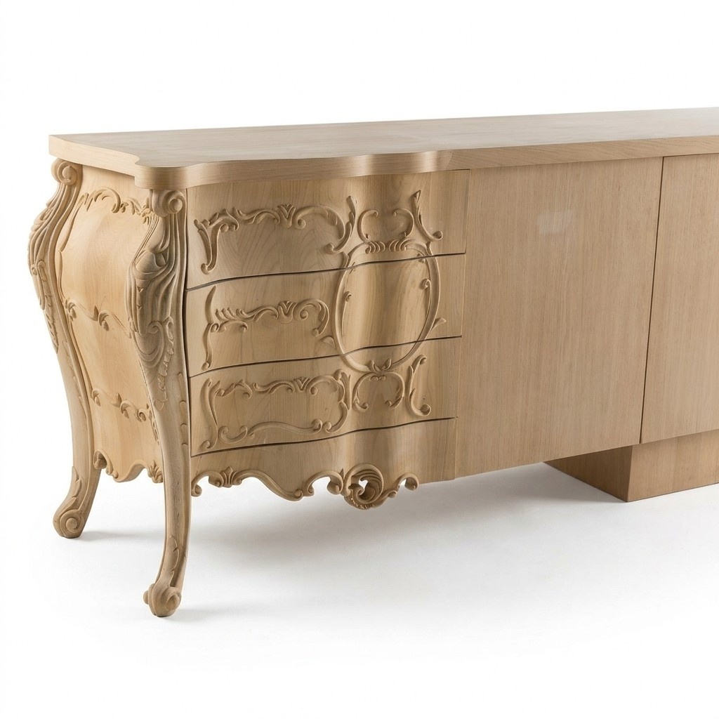 Elegante braune Holz-Konsole im modernen Stil