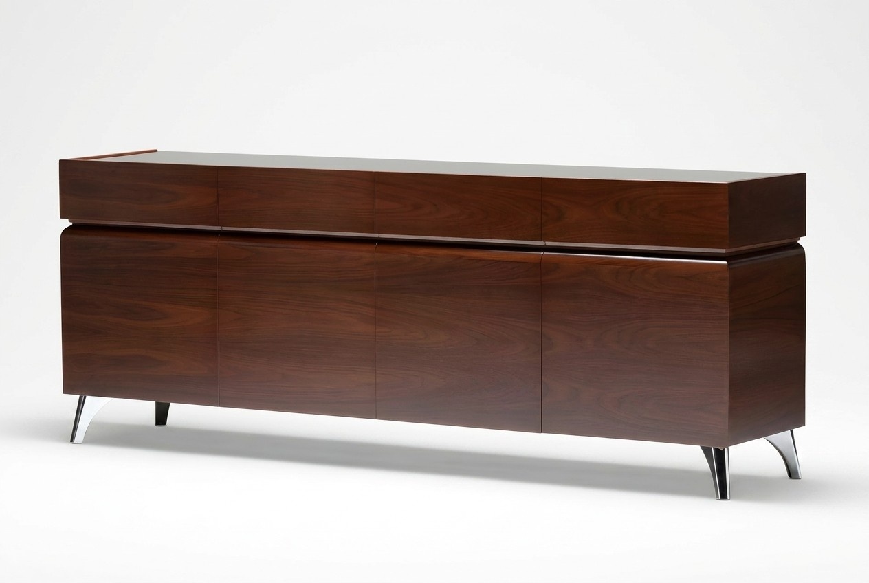 Elegante braune Holzkonsole im stilvollen Design