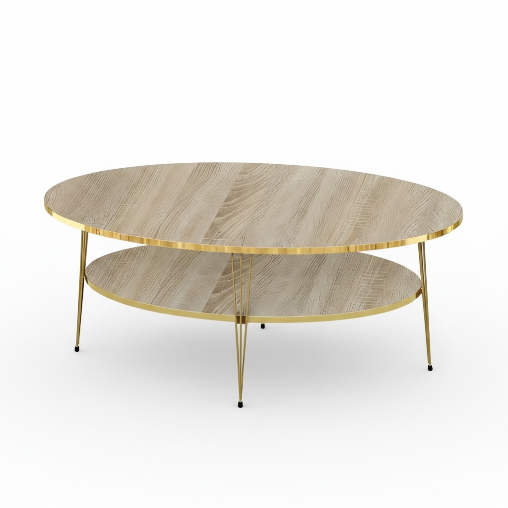 Eleganter Couchtisch aus Holz in Braun für modernes Wohnzimmer