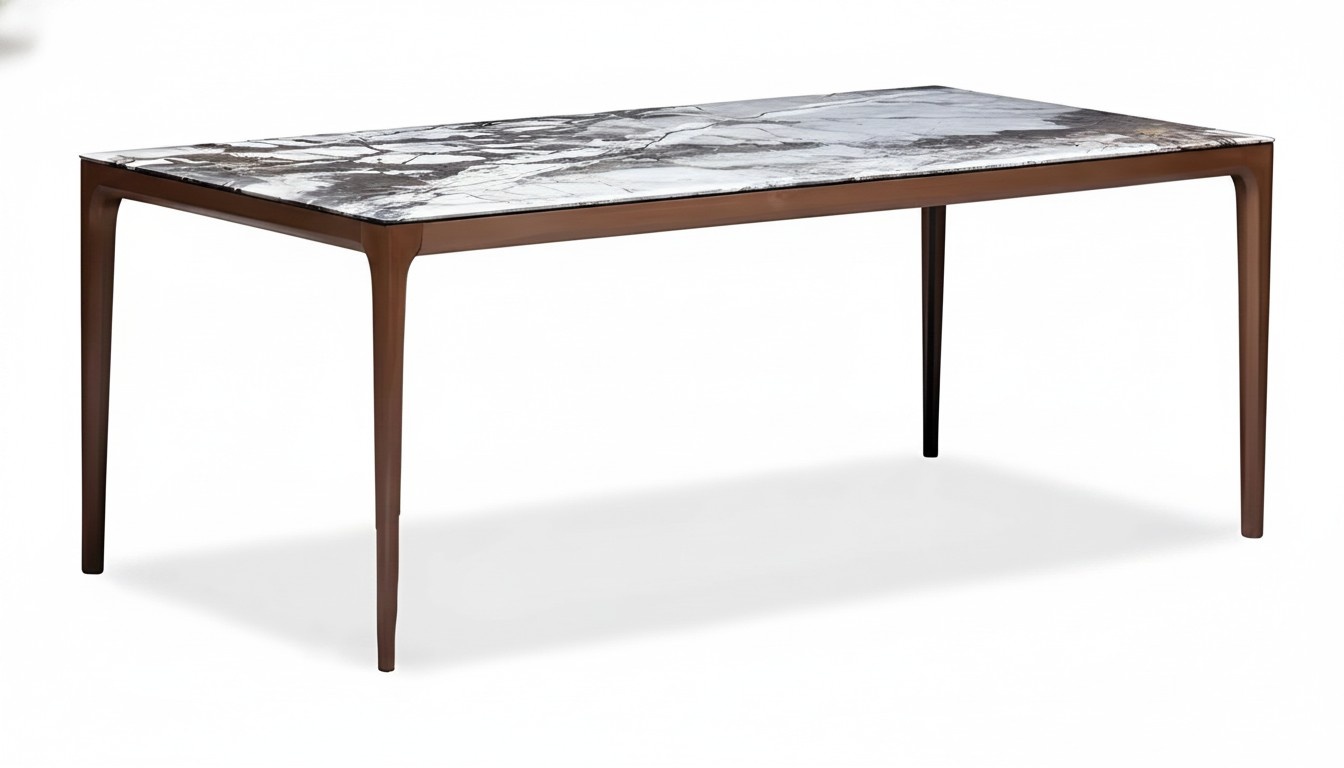 Eleganter Esstisch aus Holz in warmem Braun für modernes Esszimmer