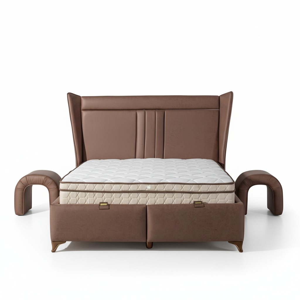 Elegantes Boxspringbett mit Stauraum Modernes Design für Komfort und Stil