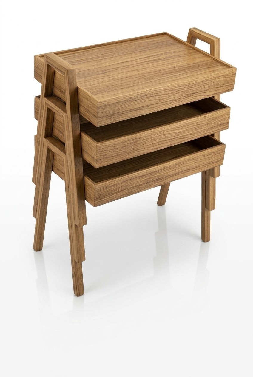 Elegantes braunes Couchtisch-Set aus Holz für modernes Wohnzimmer