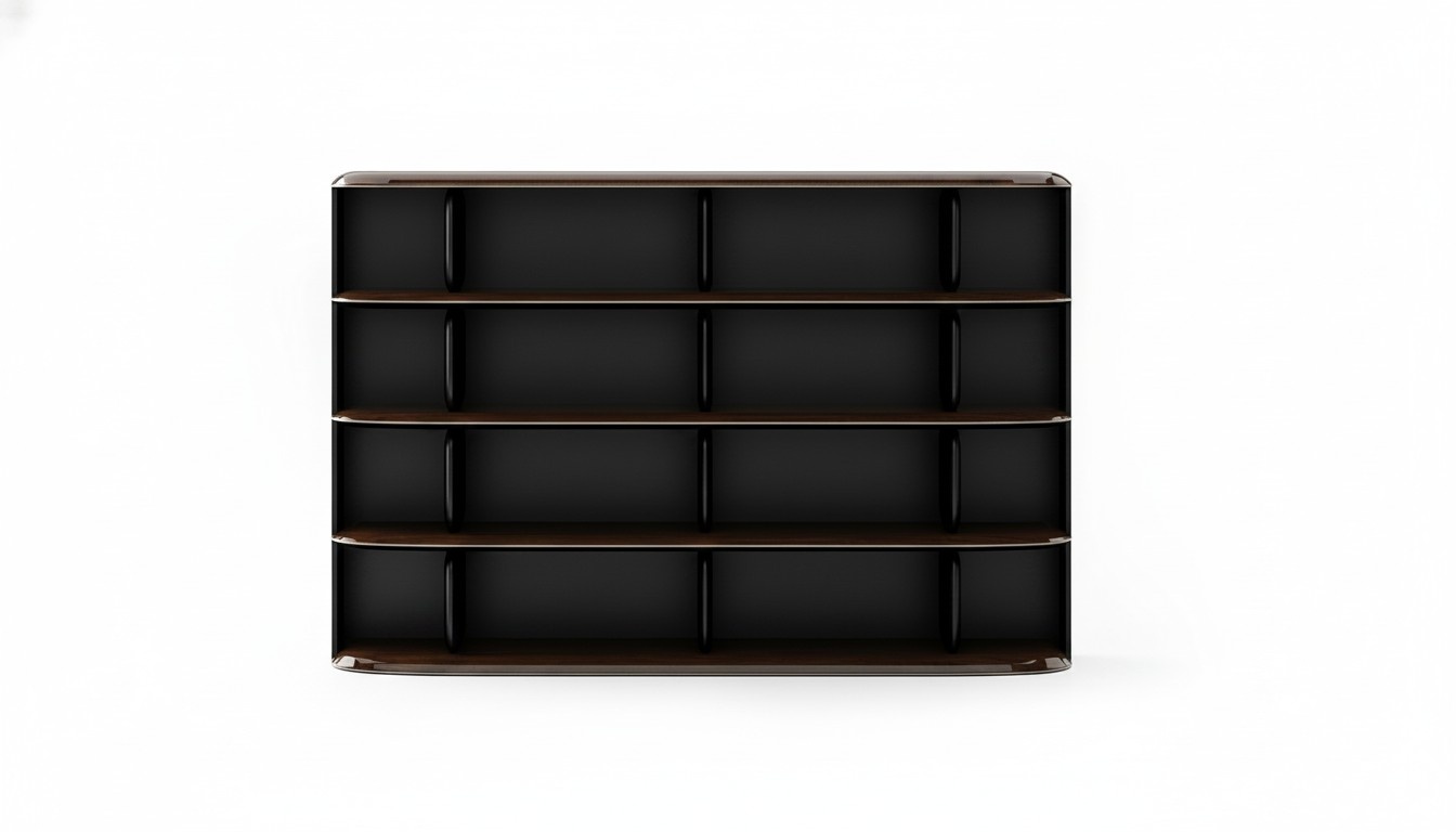 Elegantes braunes Holz Bücherregal im modernen Design