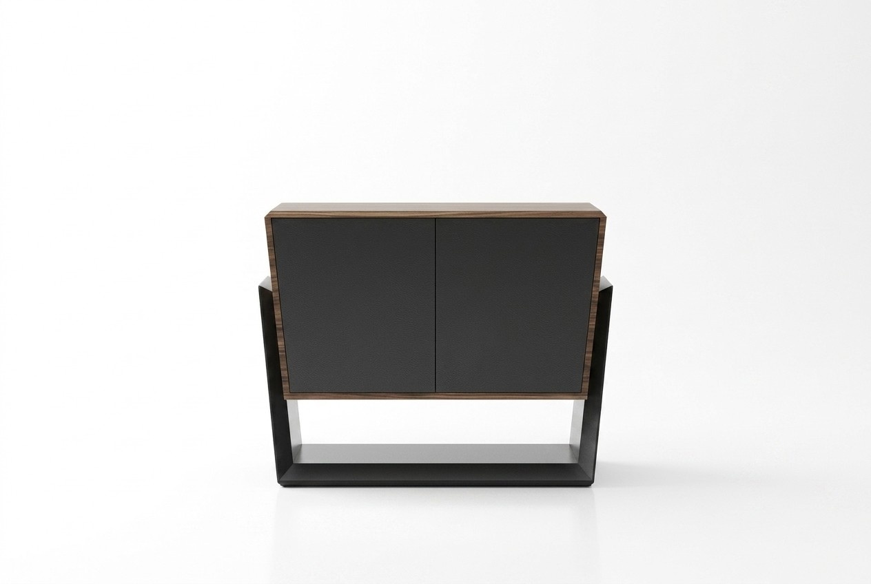 Elegantes braunes Holz Sideboard modern stilvoll für Wohnzimmer