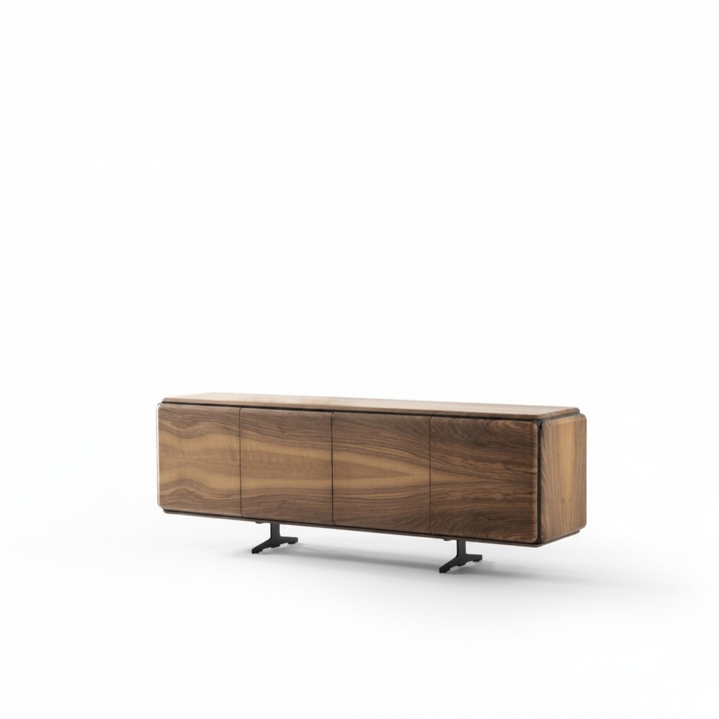 Elegantes braunes Holzsideboard im zeitlosen Design