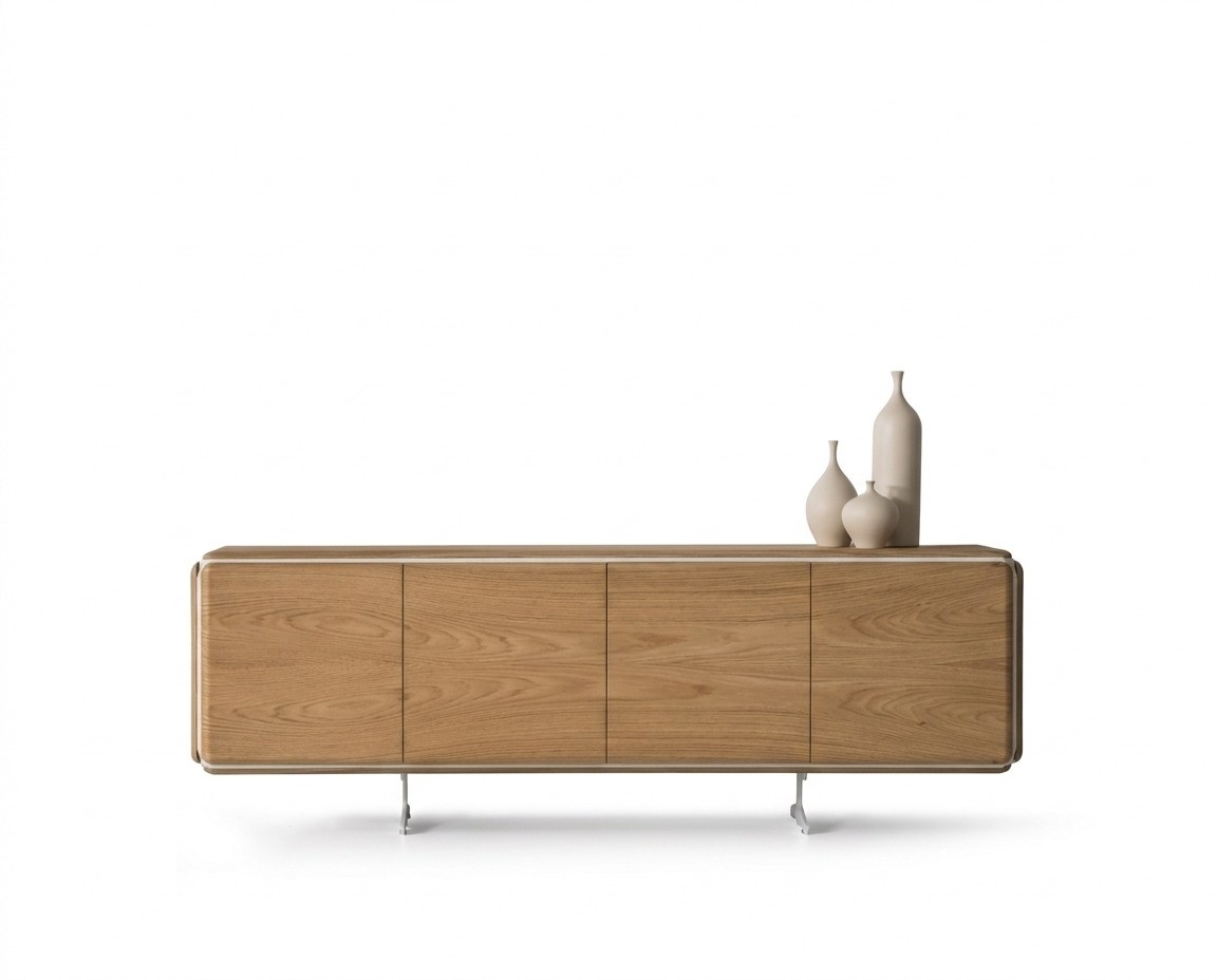 Elegantes braunes Holzsideboard in klassischem Design