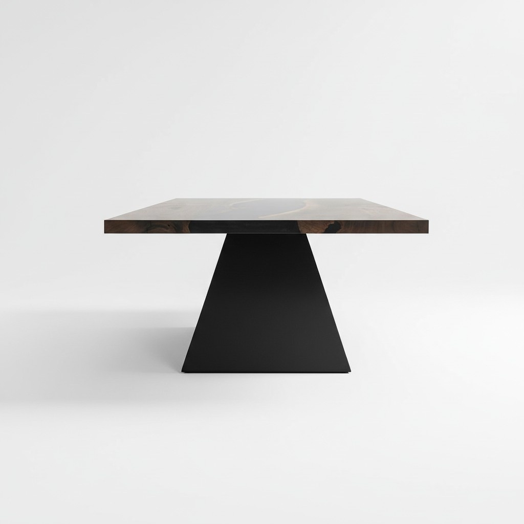 epoxid harz esstisch echtes holz massive möbel wasserfall epoxy tisch 220x100cm